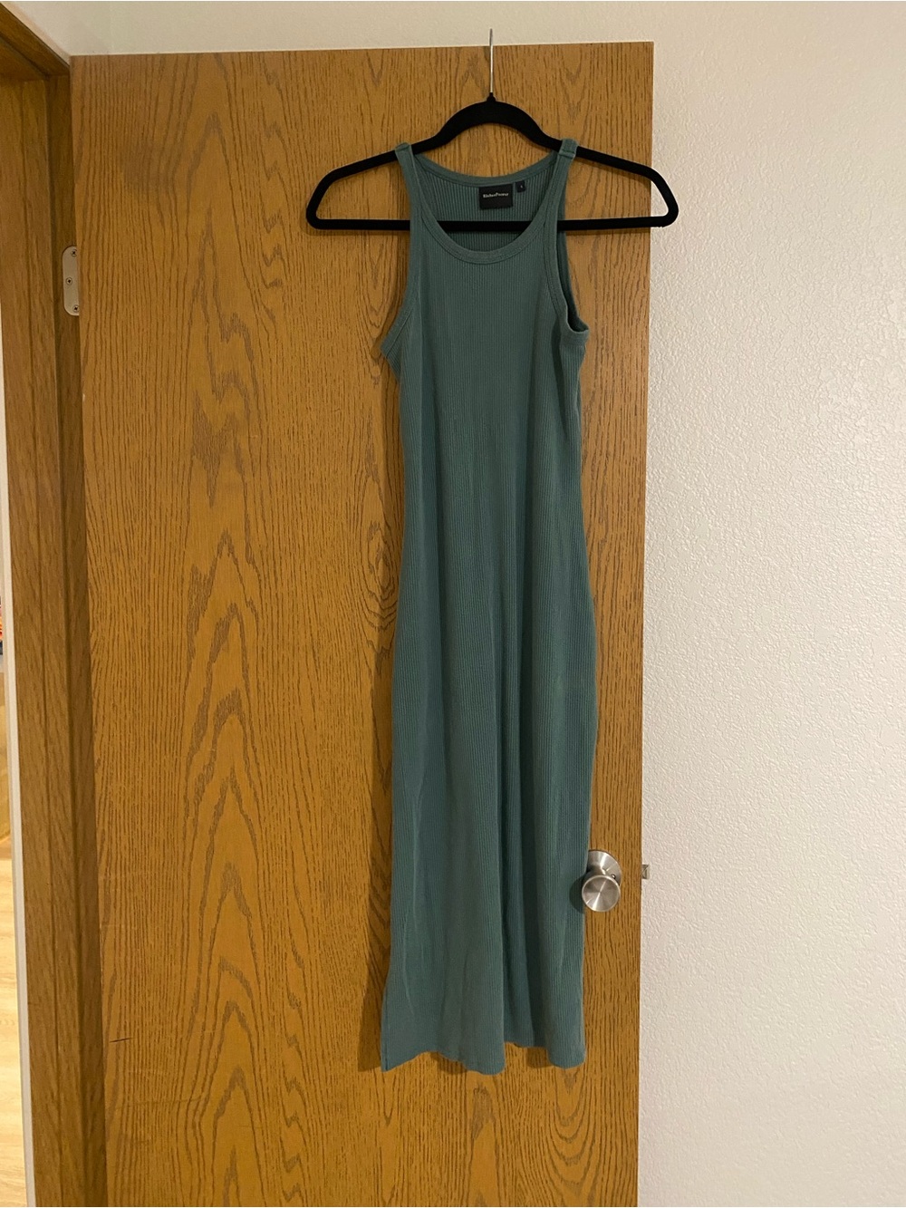 Richer Poorer Sage Green Ribbed Tank Midi Dress